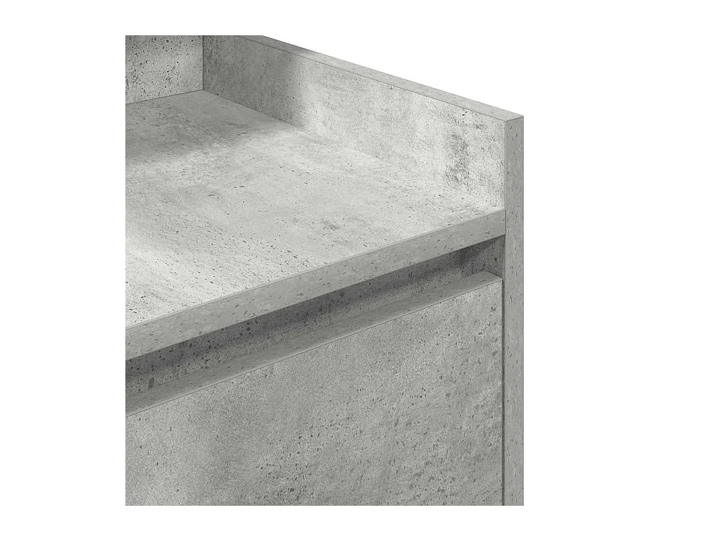 Tables de chevet avec 2 tiroirs 2 pcs gris béton 38x34x80 cm