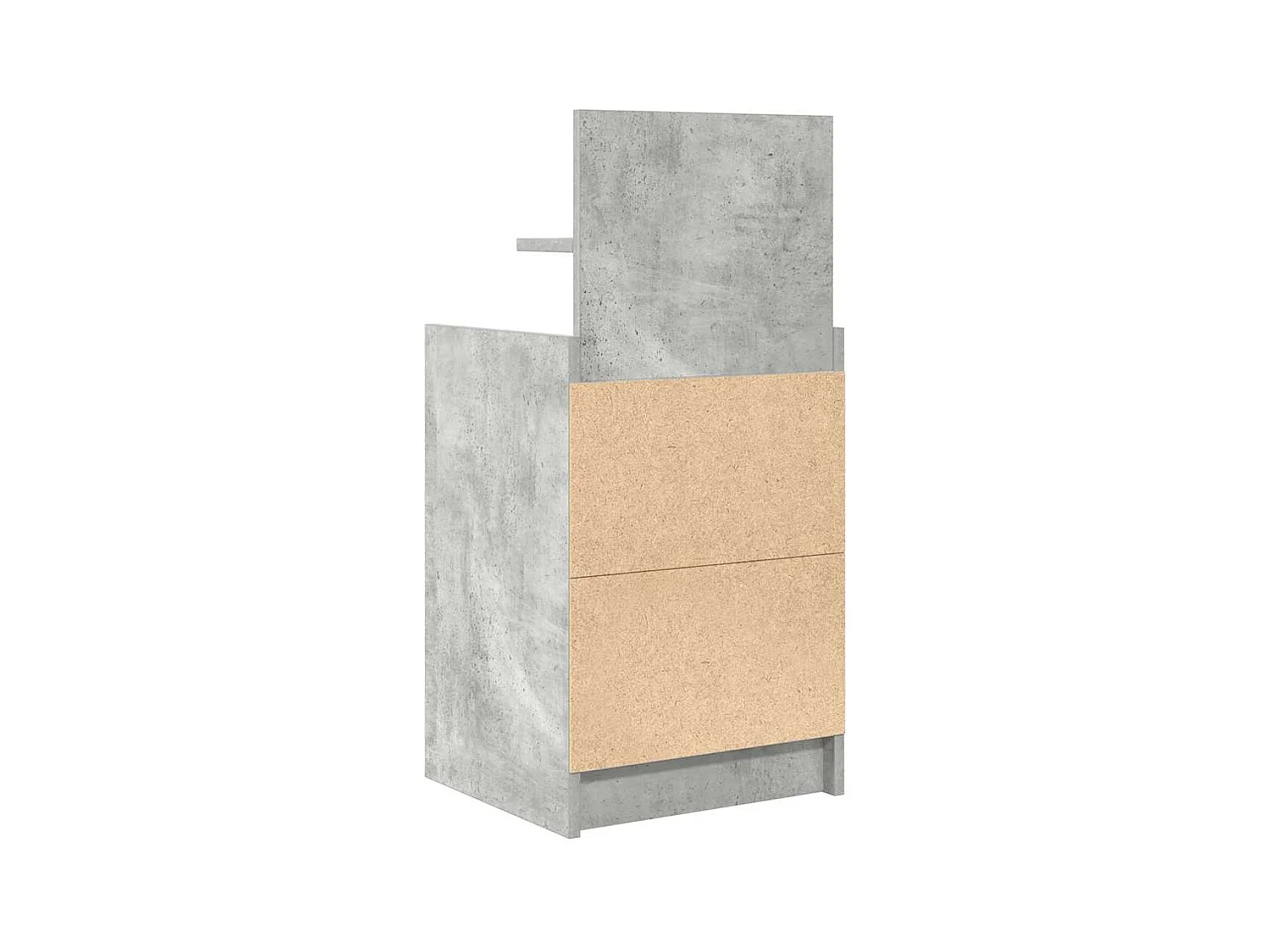 Tables de chevet avec 2 tiroirs 2 pcs gris béton 38x34x80 cm