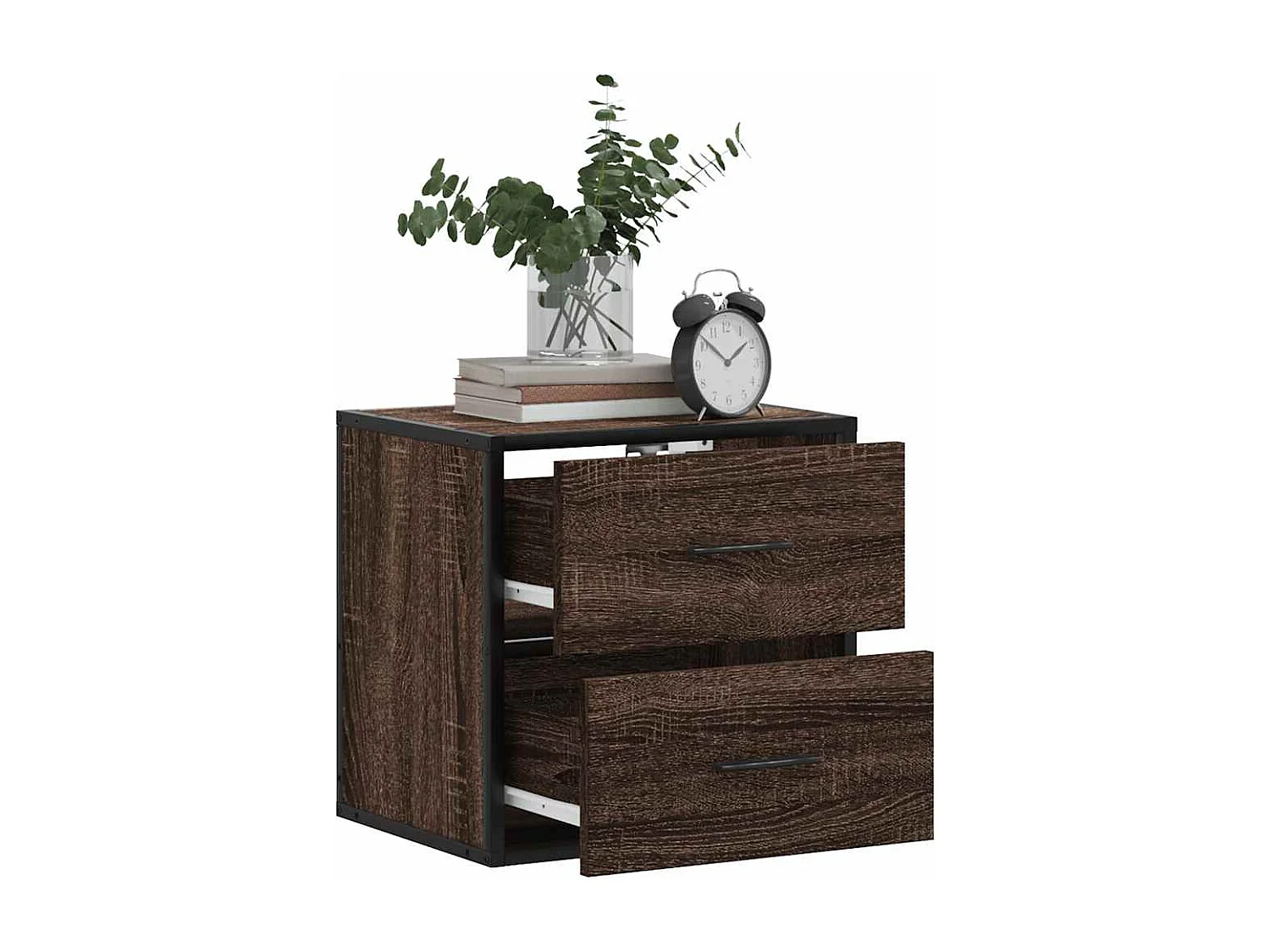 Wand-Nachttische 2 Stk. Braun Eichen-Optik 40x31x39,5 cm