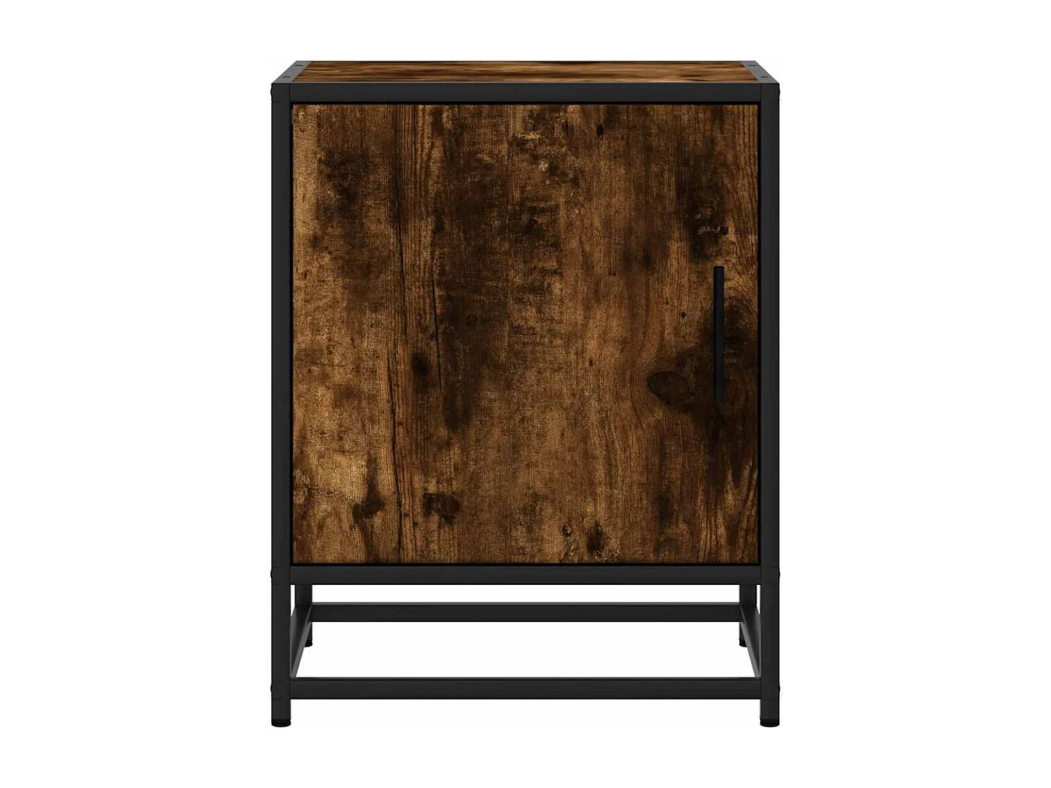 Nachttisch Räuchereiche 40x31x50 cm Holzwerkstoff und Metall