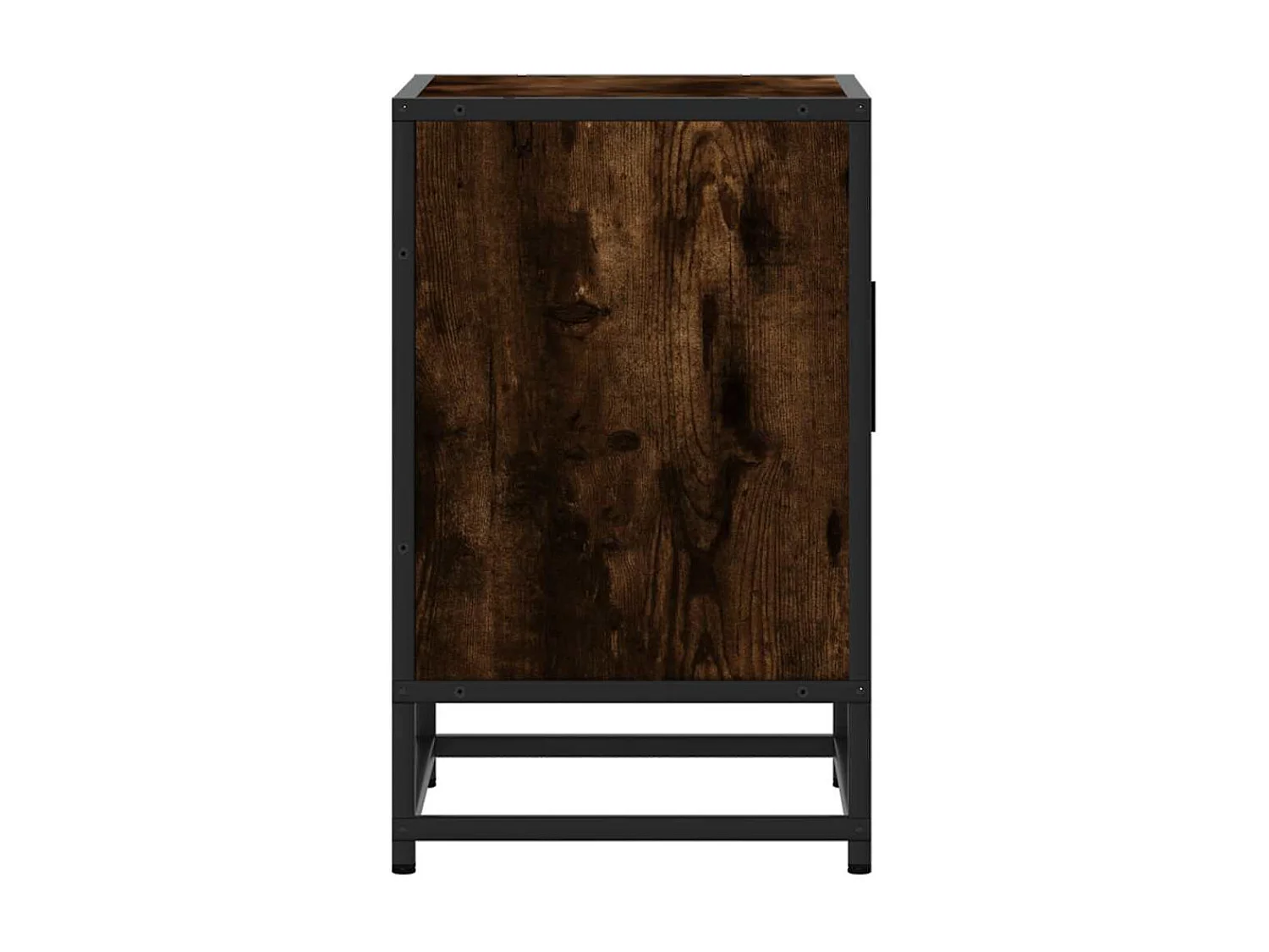 Nachttisch Räuchereiche 40x31x50 cm Holzwerkstoff und Metall