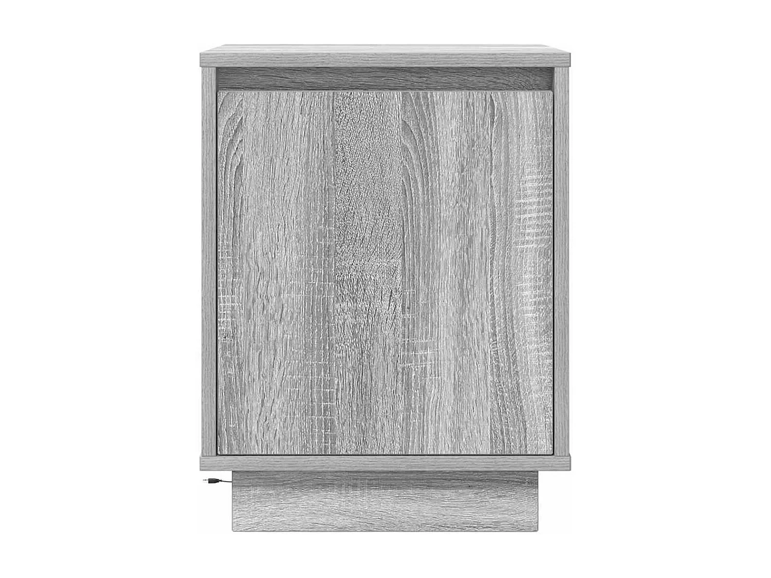 Table de chevet avec lumières LED sonoma gris 38x34x50 cm