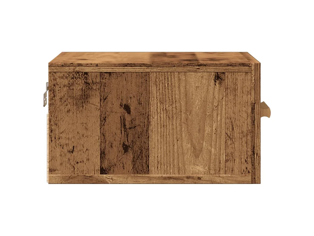 Table de chevet murale vieux bois 35x35x20 cm