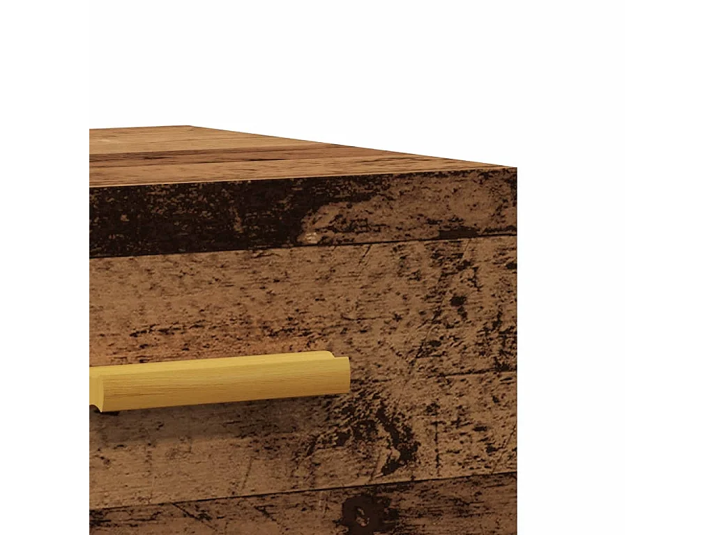Table de chevet murale vieux bois 35x35x20 cm