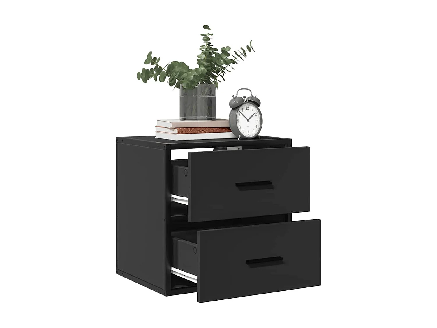 Table de chevet murale noir 40x31x39,5 cm