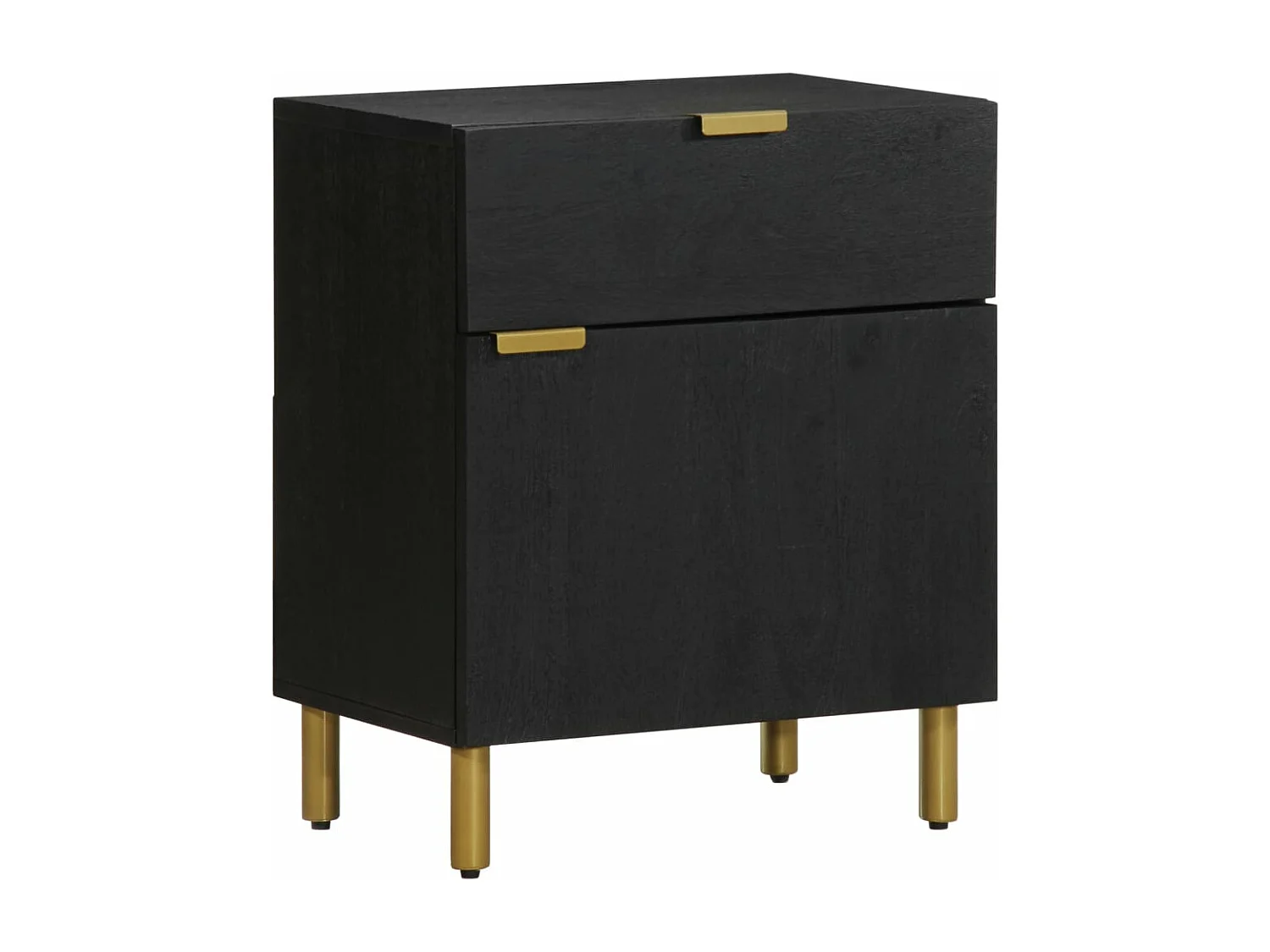 Nachttisch Schwarz 50x33x60 cm Holzwerkstoff