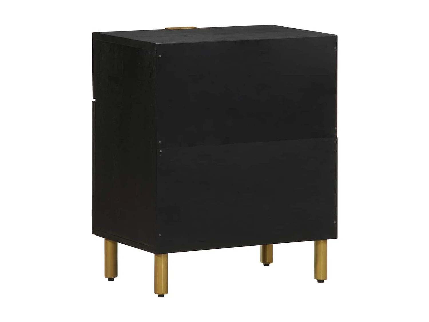 Table de chevet noir 50x33x60 cm bois d'ingénierie