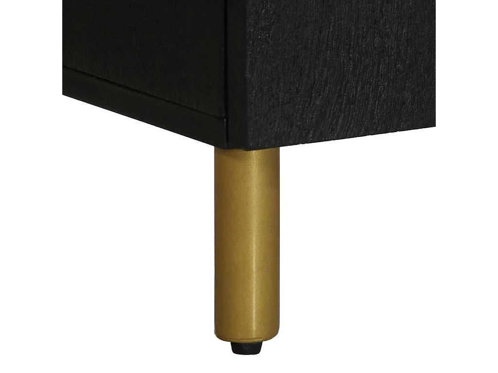 Table de chevet noir 50x33x60 cm bois d'ingénierie