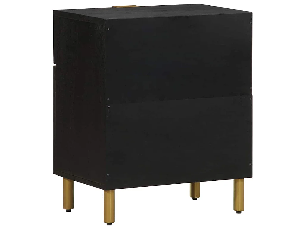 Table de chevet noir 50x33x60 cm bois d'ingénierie