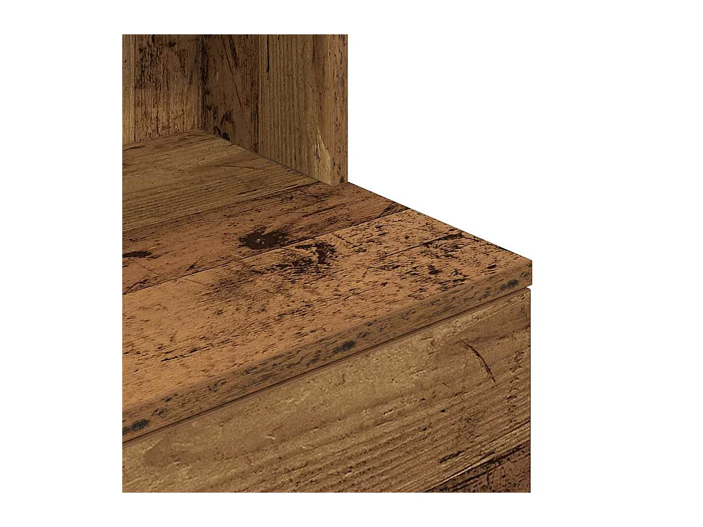 Table de chevet vieux bois 39x35x125 cm bois d’ingénierie