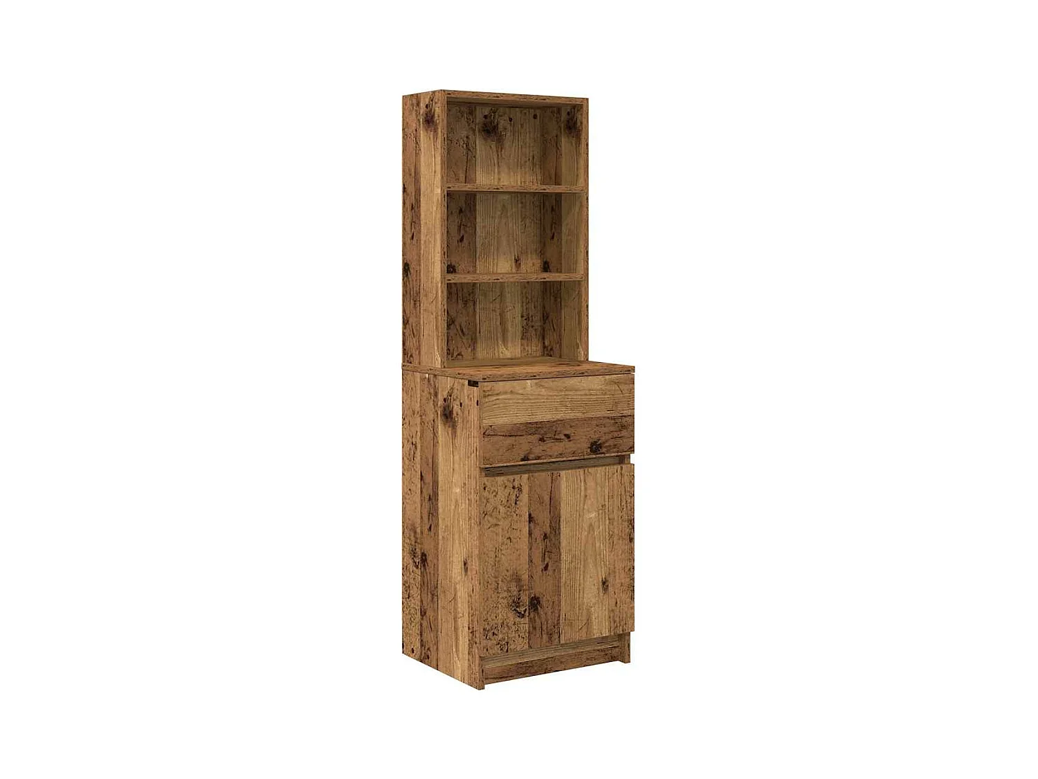 Table de chevet vieux bois 39x35x125 cm bois d’ingénierie