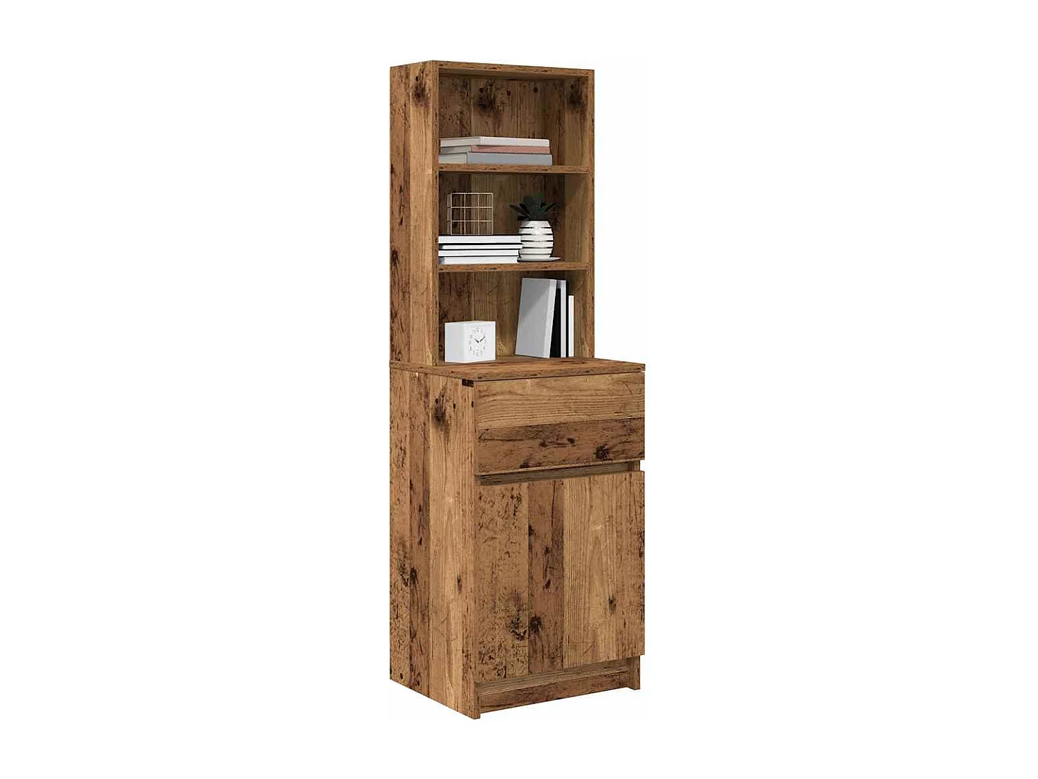 Nachttisch Altholz-Optik 39x35x125 cm Holzwerkstoff
