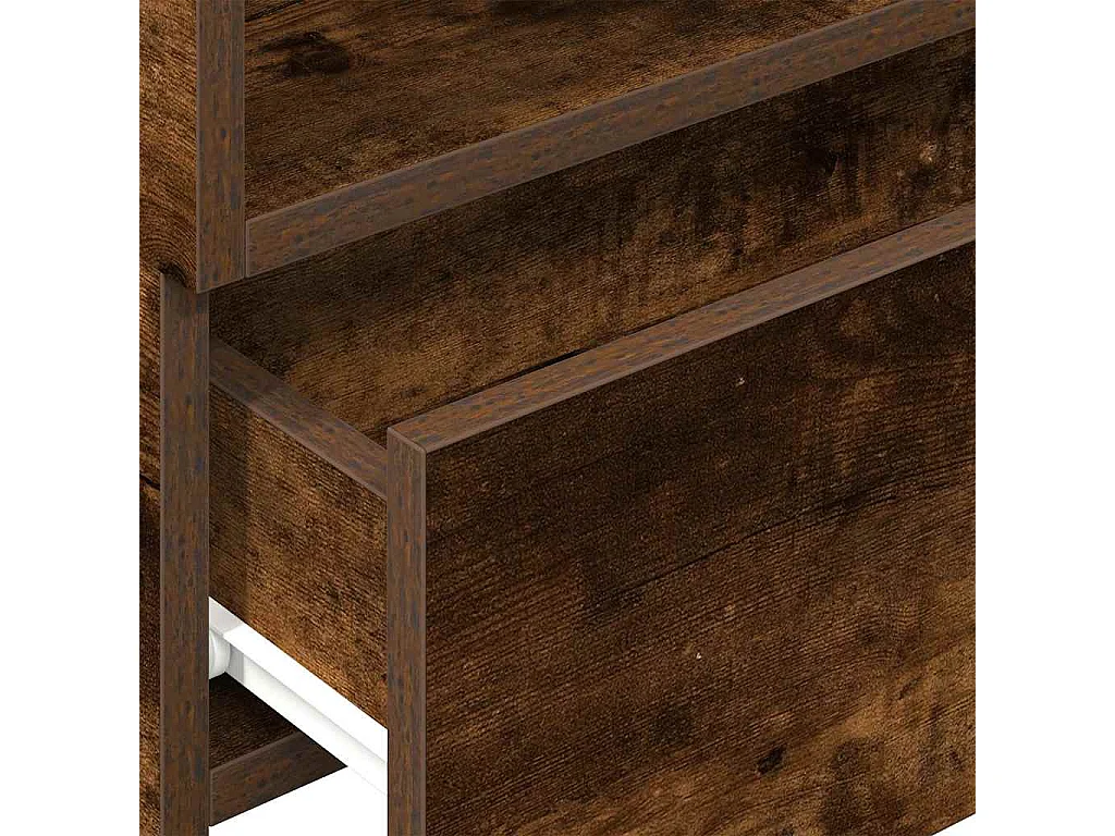 Table de chevet murale chêne fumé 45x26x28,5 cm