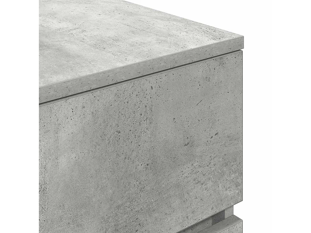 Tables de chevet avec 3 tiroirs 2 pcs gris béton 39x35x65 cm