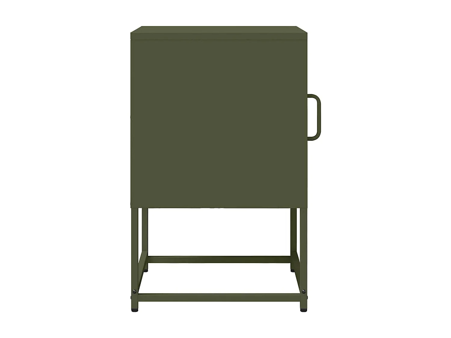 Table de chevet vert olive 36x39x60,5 cm acier laminé à froid