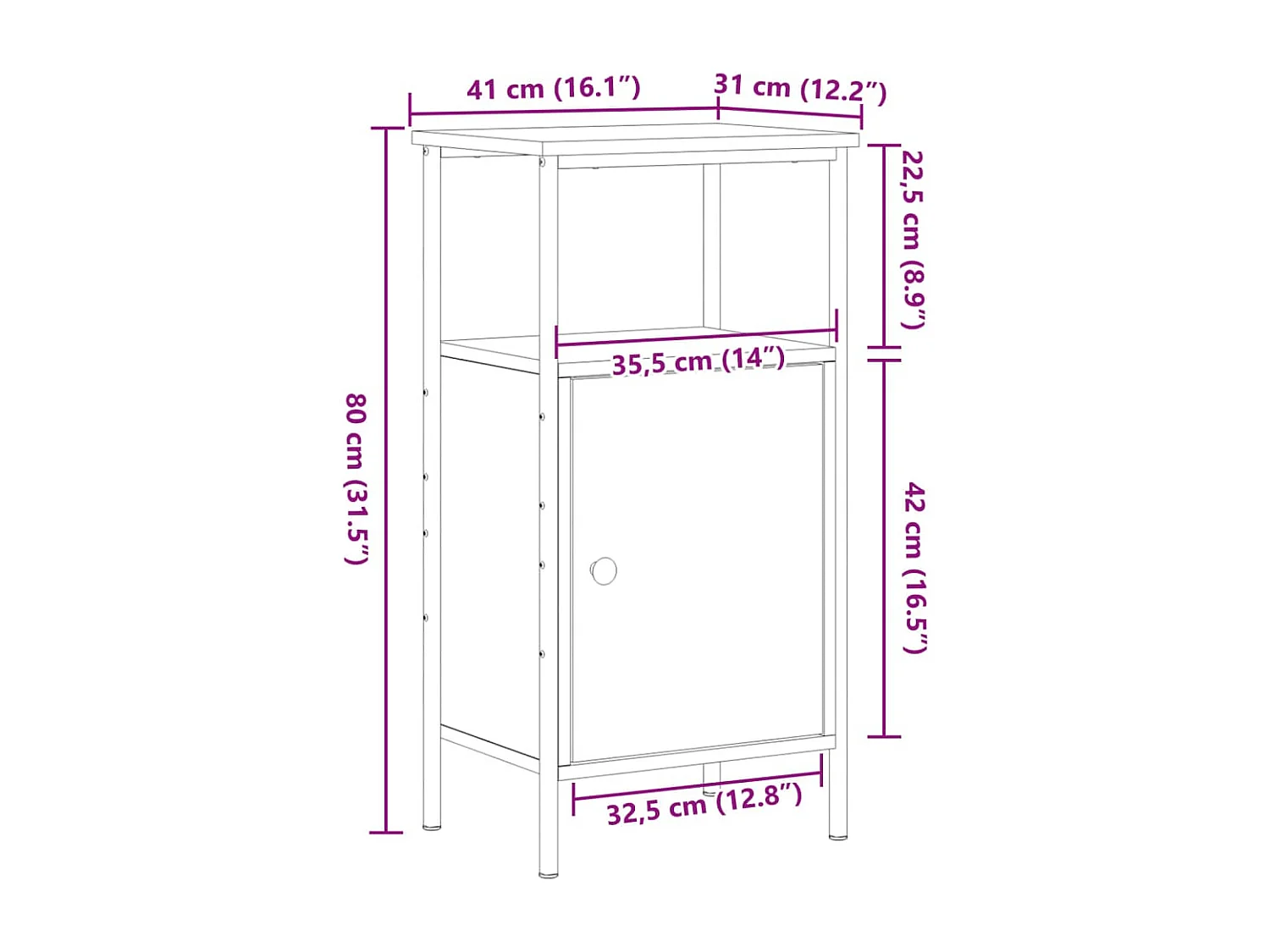 Nachttische 2 Stk. Altholz-Optik 41x31x80 cm Holzwerkstoff