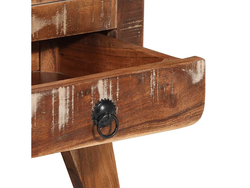 Table de chevet 2 pcs 37x32x50 cm bois massif de récupération