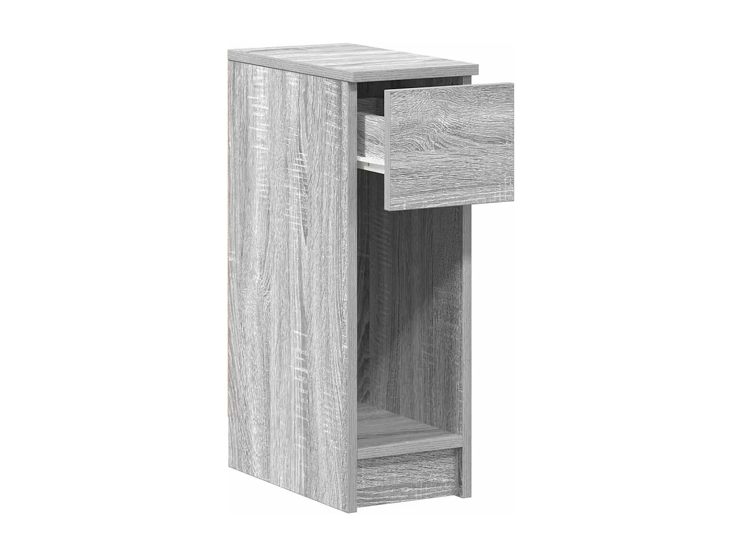 Nachttische mit Schublade 2 Stk. Grau Sonoma 20x36x60 cm