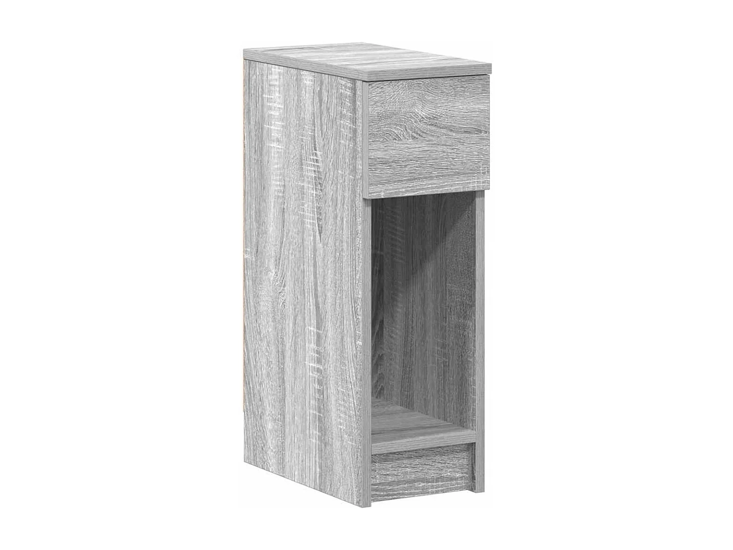 Nachttische mit Schublade 2 Stk. Grau Sonoma 20x36x60 cm