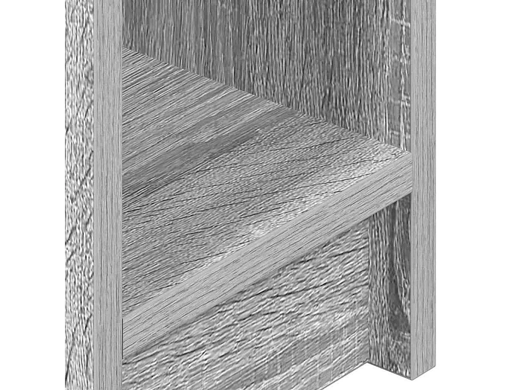 Nachttische mit Schublade 2 Stk. Grau Sonoma 20x36x60 cm
