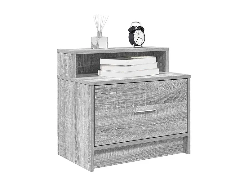 Tables de chevet avec tiroir 2 pcs sonoma gris 51x31x47 cm