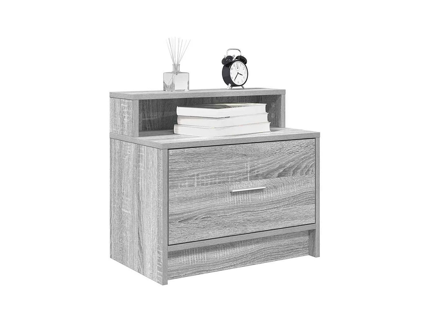 Tables de chevet avec tiroir 2 pcs sonoma gris 51x31x47 cm