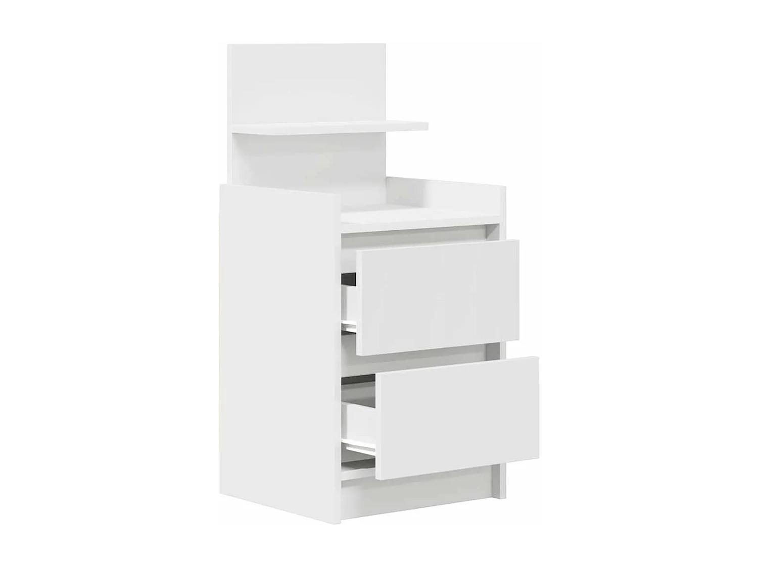 Tables de chevet avec 2 tiroirs 2 pcs blanc 38x34x80 cm