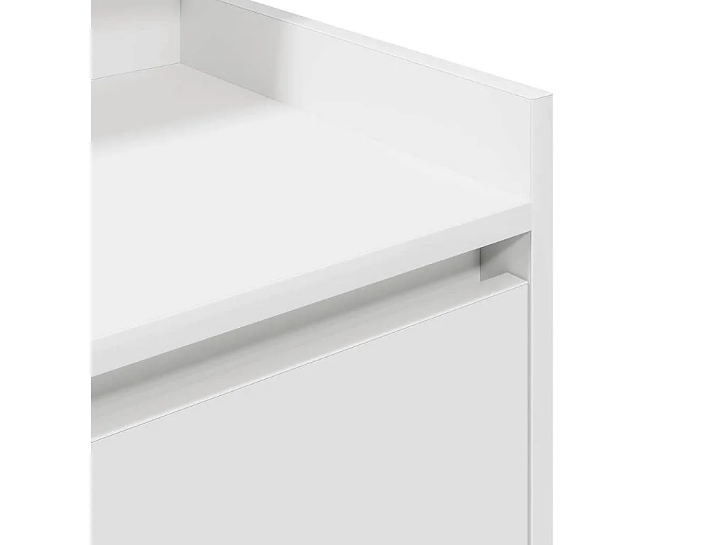 Mesillas de noche con 2 cajones 2 uds Blanco 38x34x80 cm