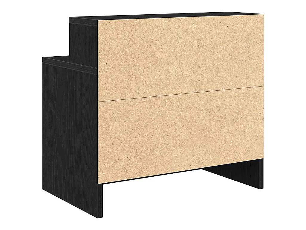 Nachtkastje met lade 51x31x47 cm zwart eikenkleurig