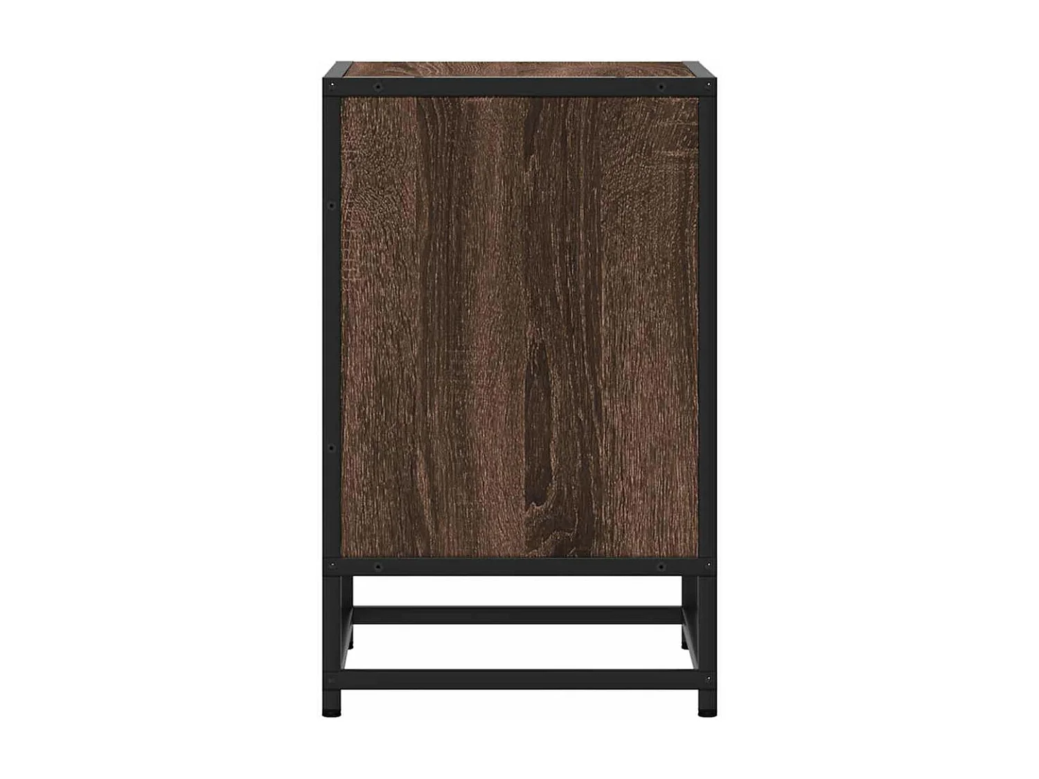 Tables de chevet 2 pcs chêne marron bois d'ingénierie et métal