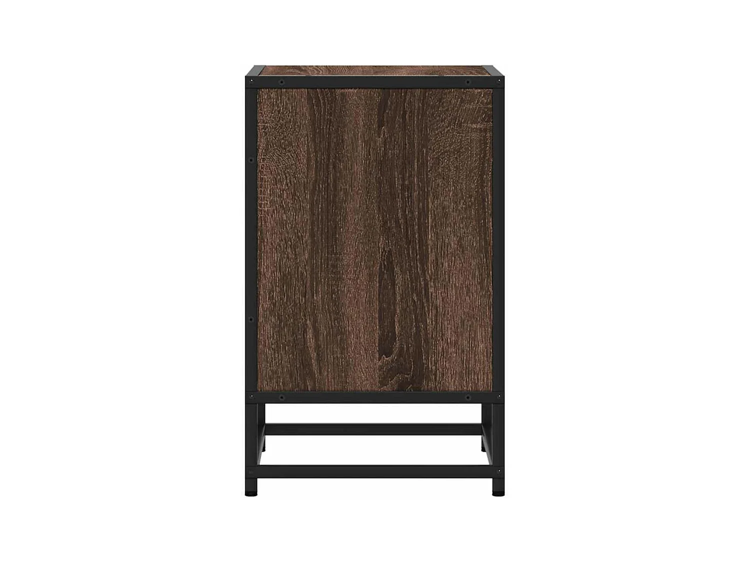 Tables de chevet 2 pcs chêne marron bois d'ingénierie et métal