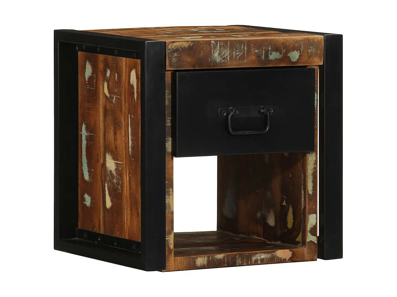 Tables de chevet 2 pcs multicolore 40x35x40cm bois récupération