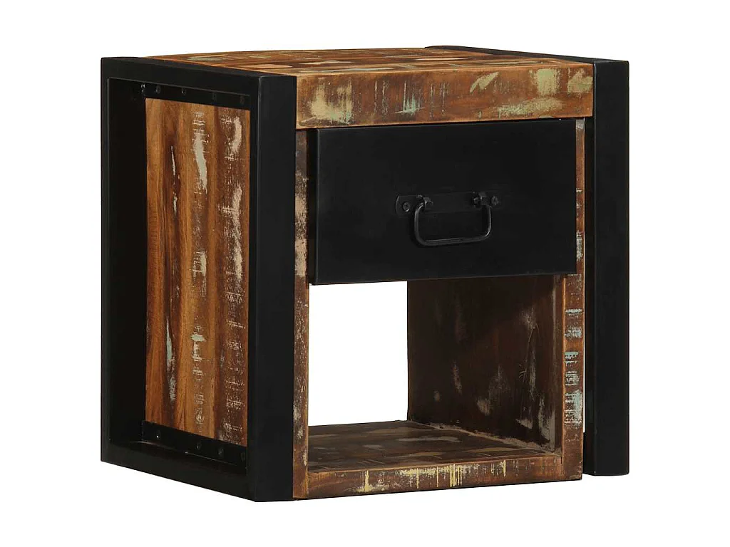 Tables de chevet 2 pcs multicolore 40x35x40cm bois récupération