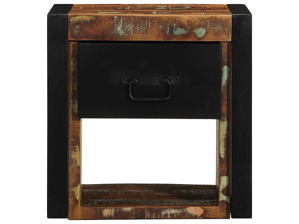 Tables de chevet 2 pcs multicolore 40x35x40cm bois récupération