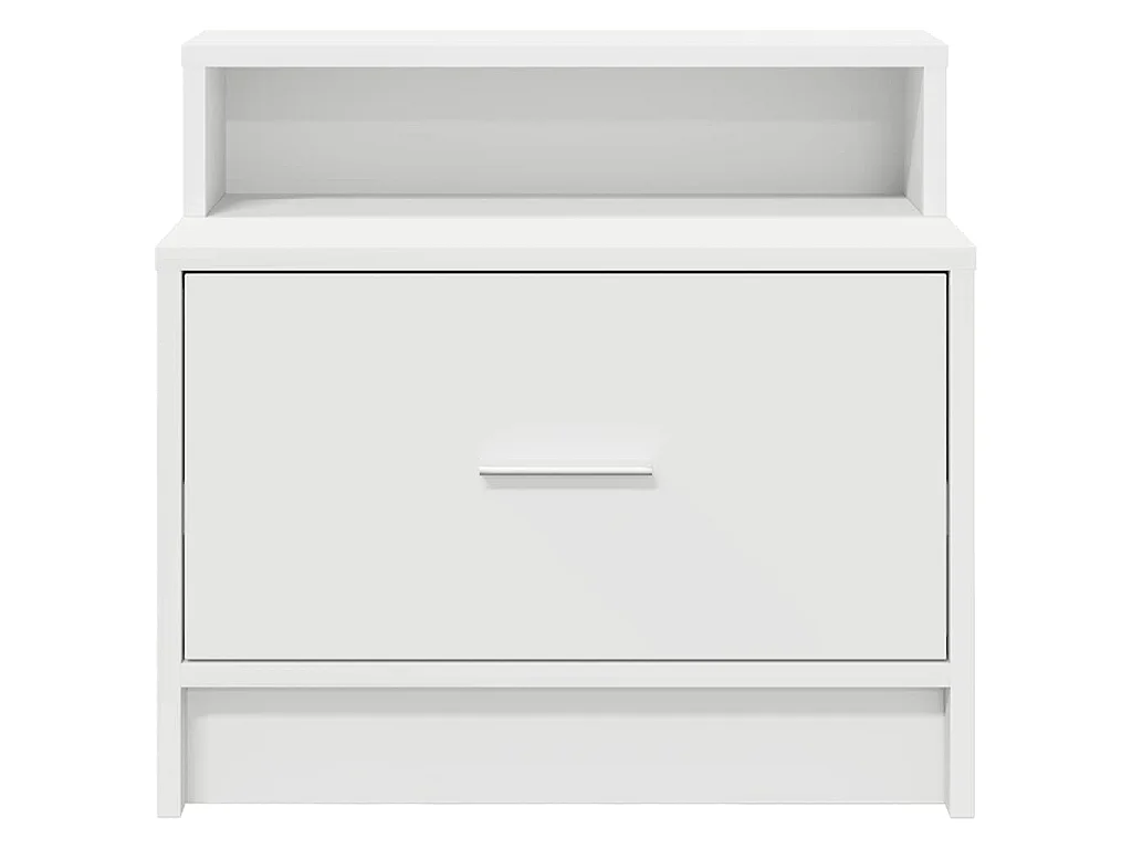 Table de chevet avec tiroir 2 pcs blanc 51x31x47 cm