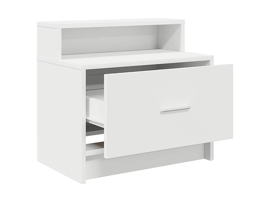 Table de chevet avec tiroir 2 pcs blanc 51x31x47 cm