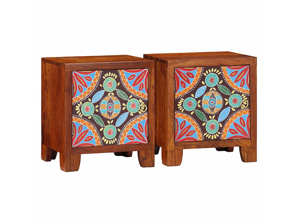 Nachtkastje 2 st 40x30x45 cm massief acaciahout