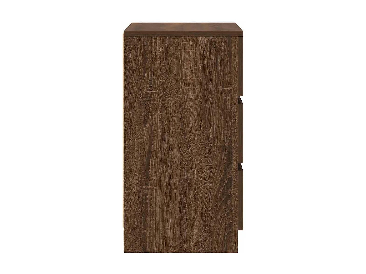 Tables de chevet avec 3 tiroirs 2 pcs chêne marron 39x35x65 cm