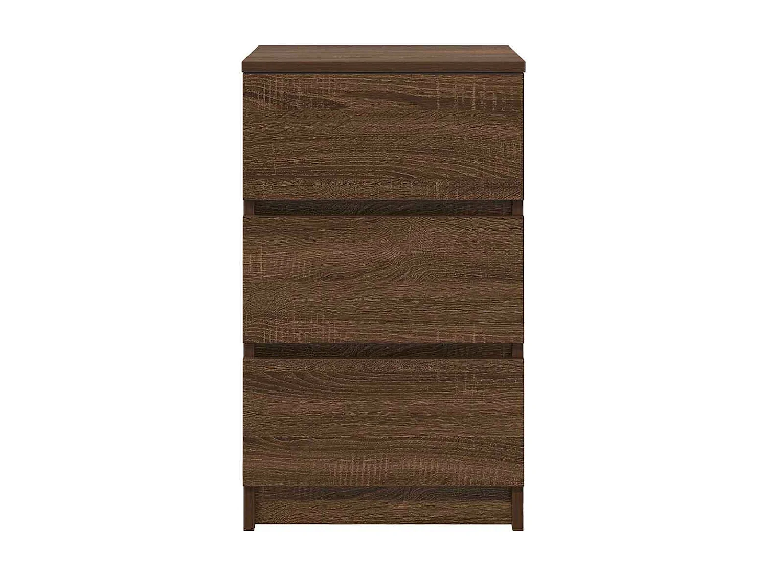 Mesas de cabeceira 3 gavetas 2pcs 39x35x65cm carvalho castanho