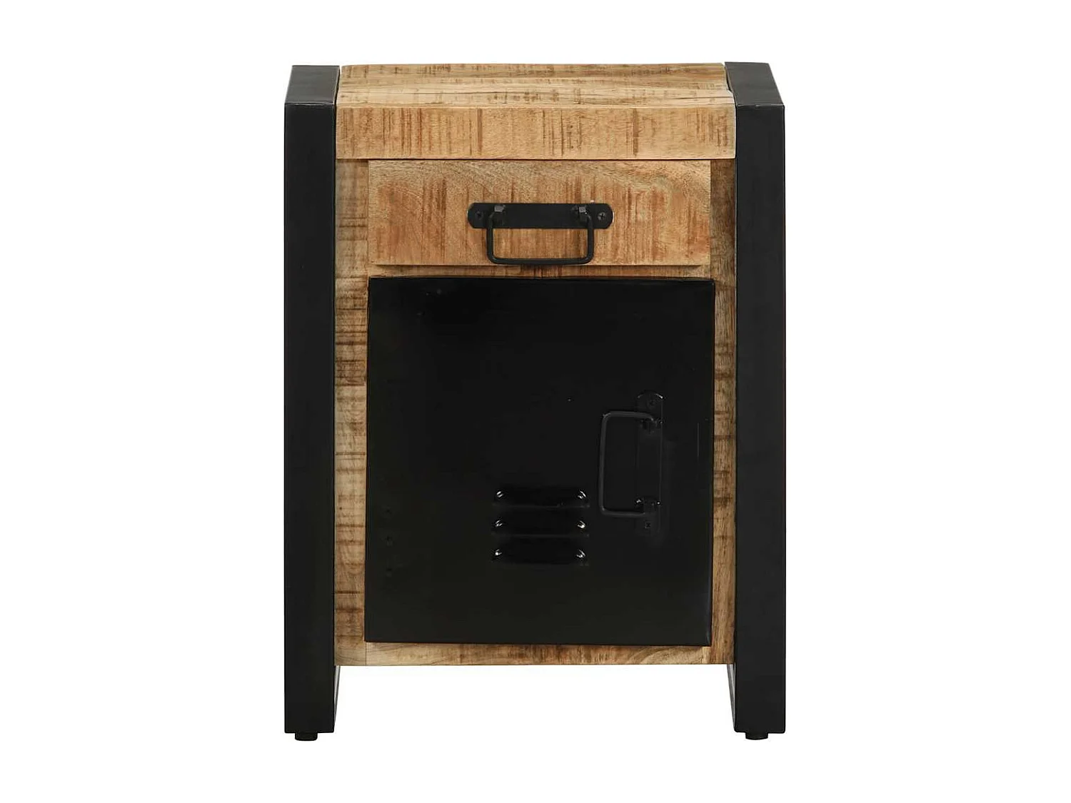 Nachttisch 40x30x50 cm Raues Mango-Massivholz