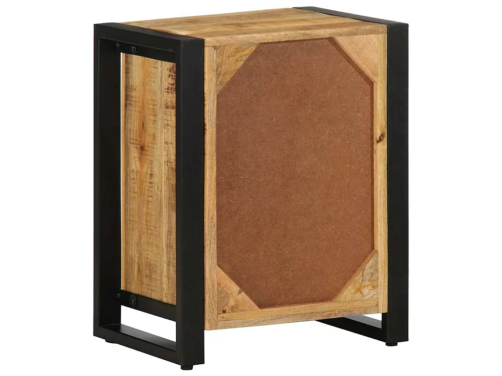 Table de chevet 40x30x50 cm bois massif de manguier brut