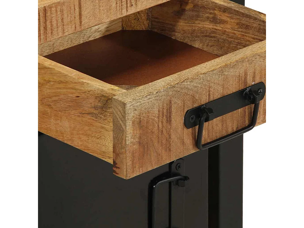 Table de chevet 40x30x50 cm bois massif de manguier brut