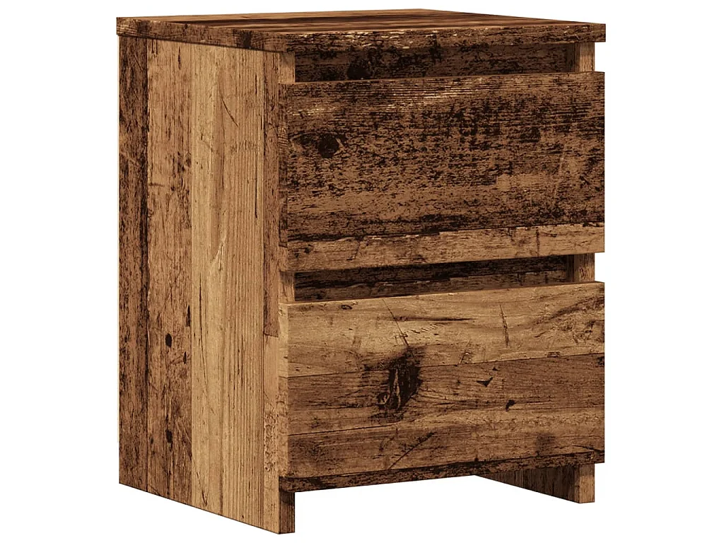 Nachttische 2 Stk. Altholz-Optik 30×30×40 cm Holzwerkstoff