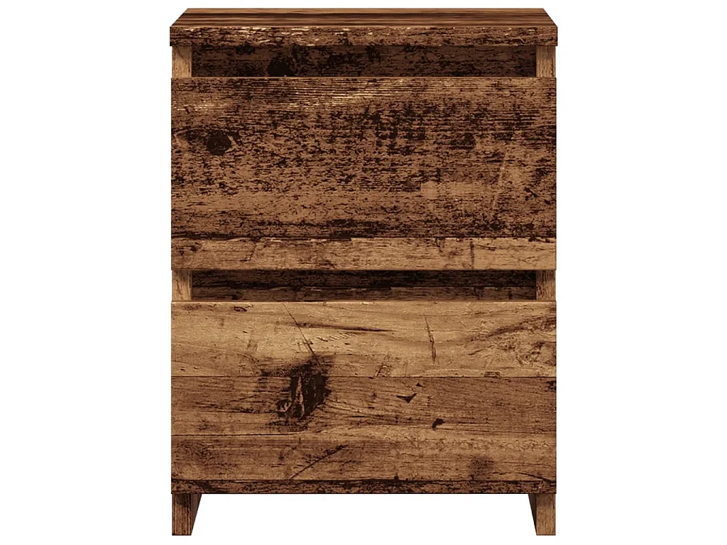Nachttische 2 Stk. Altholz-Optik 30×30×40 cm Holzwerkstoff