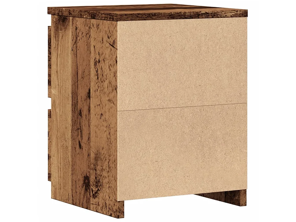 Nachttische 2 Stk. Altholz-Optik 30×30×40 cm Holzwerkstoff