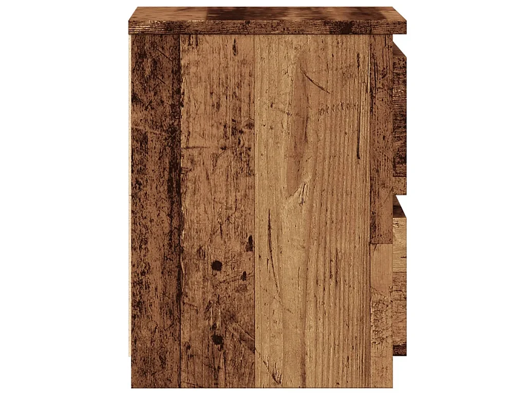 Nachttische 2 Stk. Altholz-Optik 30×30×40 cm Holzwerkstoff