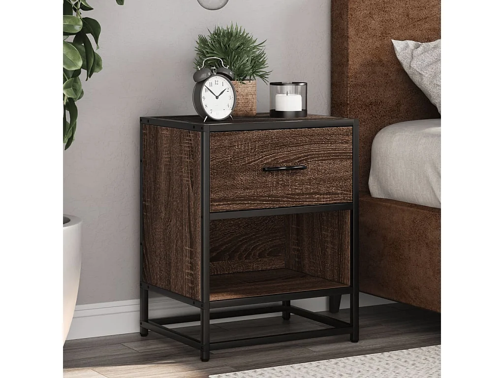 Nachttische 2 Stk. Braun Eichen-Optik 40x31x50 cm Holzwerkstoff