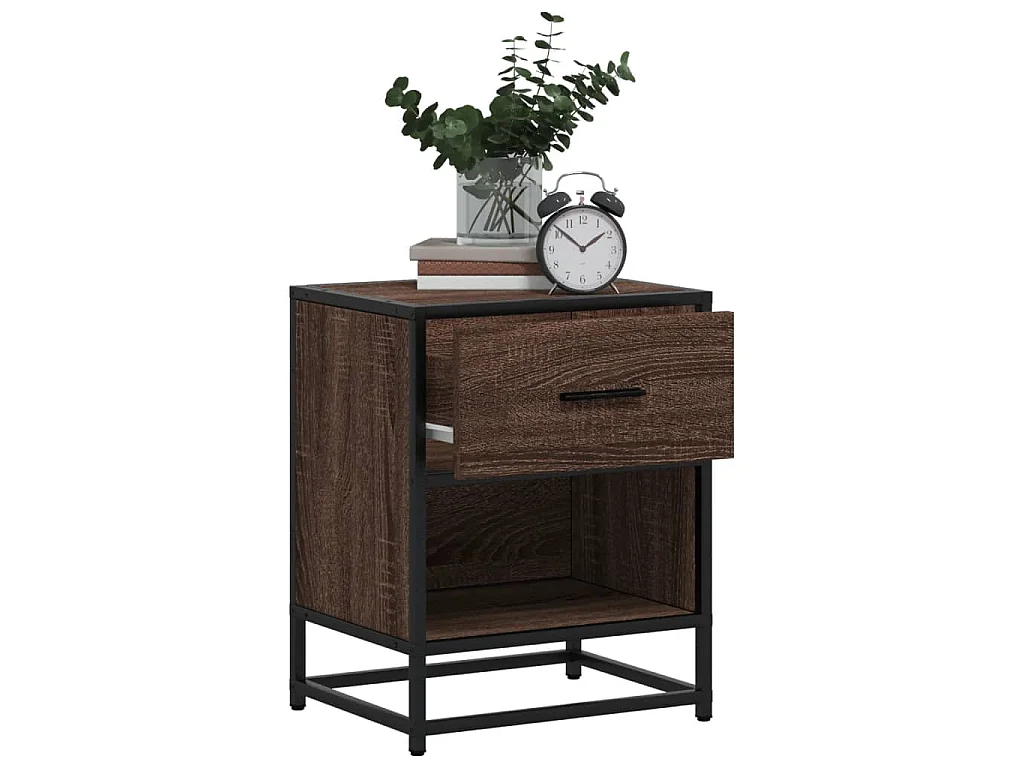 Nachttische 2 Stk. Braun Eichen-Optik 40x31x50 cm Holzwerkstoff