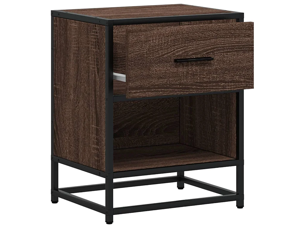 Nachttische 2 Stk. Braun Eichen-Optik 40x31x50 cm Holzwerkstoff