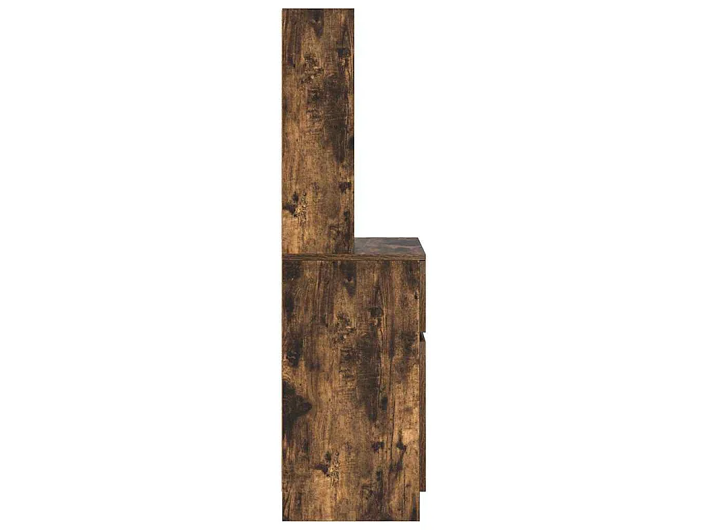 Table de chevet chêne fumé 39x35x125 cm bois d'ingénierie